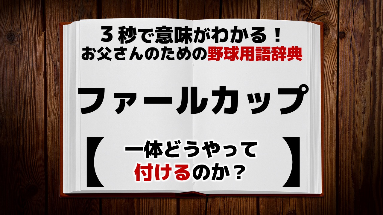 野球用語「ファールカップ」とは？意味・使い方・上達法がわかる！ | お父さんのための野球教室
